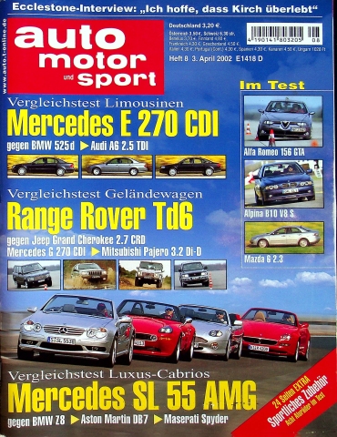 Deckblatt Auto Motor und Sport (08/2002)